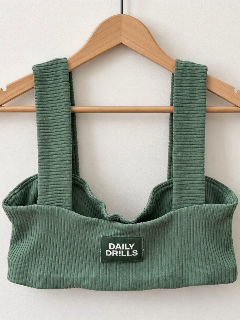 Daily Drills Ribbed Sports Bra XS Sage Green